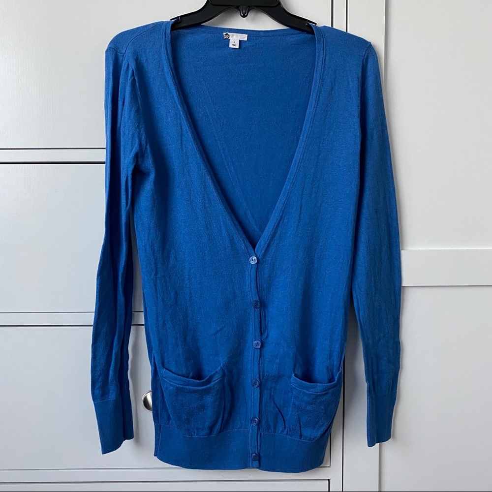 bp blue button-up cardigan